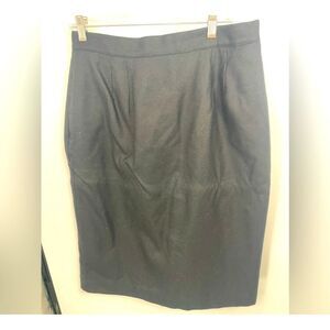 Amanda Smith Pure‎ Wool black Pencil Skirt Classic Office Wear size 16